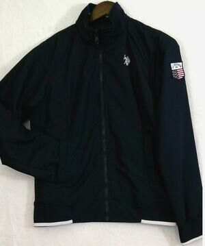 US Polo Assn Boys Navy Blue Windbreaker Jacket-Youth Size Medium